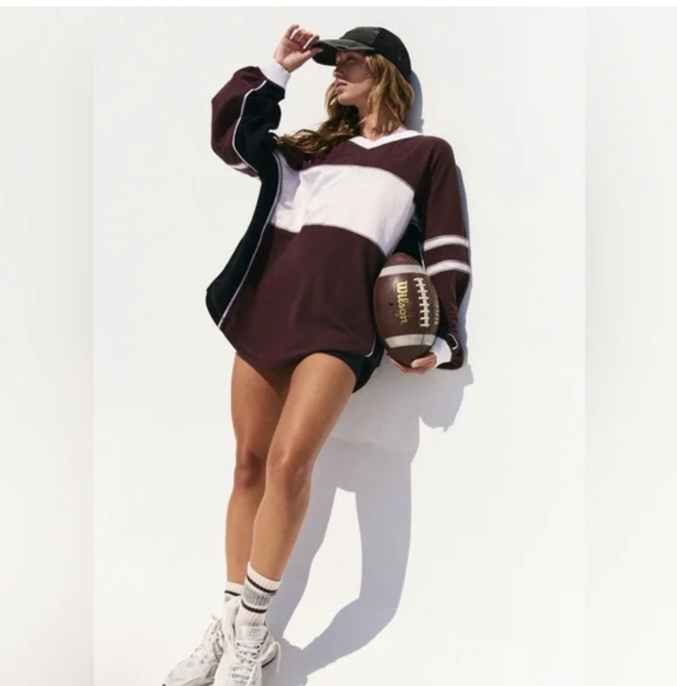 NWT FP Movement Brown Rugby - Ready Layer SIZE XS